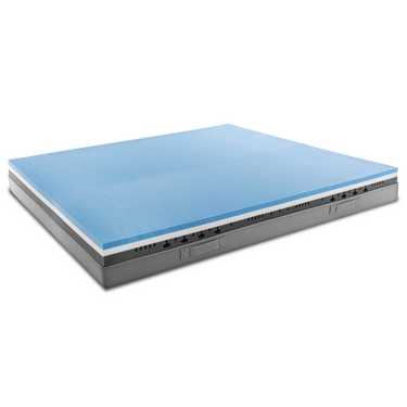 Sleezzz Premium viscoelastic mattress 140 x 200 cm, height 20 cm, firmness level H2/H3, with reversible handles + Sleezzz® Cool cooling effect pillow