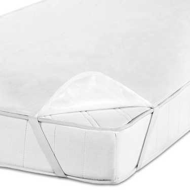 Sleezzz Vital waterproof molleton mattress protector fixed tension 120 x 200 cm, mattress protector made of 100% cotton in white