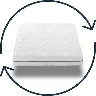 Matelas viscoélastique 7 zones Sleezzz Smart 160 x 200 cm, hauteur 18 cm, degré de fermeté H3 avec mousse à mémoire de forme Air