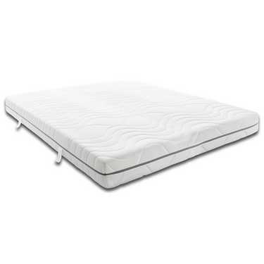 Colchão viscoelástico de 7 zonas Sleezzz Smart 180 x 200 cm, altura 18 cm, nível de firmeza H3 com espuma viscoelástica + 2 almofadas reguláveis em altura Sleezzz® Smart