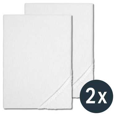 Sleezzz Basic stretch molton fitted sheet 120/190 - 140/210 cm in a double pack