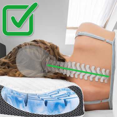 Sleezzz premium orthopedisch neksteunkussen met geleffect 32 x 60 cm 