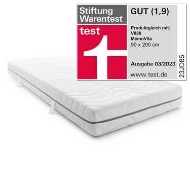 Saltea vâscoelastică cu 7 zone Sleezzz Smart 90 x 200 cm, înălțime 18 cm, nivel de fermitate H3 cu spumă cu memorie cu aer