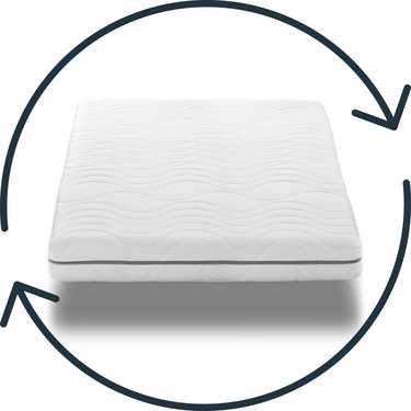 7-zone visco-elastische matras Sleezzz Smart 180 x 200 cm, hoogte 18 cm, hardheidsniveau H3 met luchtgeheugenschuim + 2 x Sleezzz® Smart in hoogte verstelbare kussens