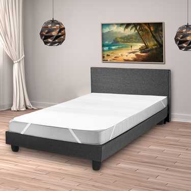 Sleezzz Vital waterdichte molleton matrasbeschermer vaste spanning 100 x 200 cm, matrasbeschermer van 100% katoen in wit