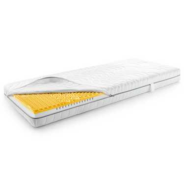 Colchão viscoelástico de 7 zonas Sleezzz Smart 90 x 200 cm, altura 18 cm, nível de firmeza H3 com espuma viscoelástica de ar