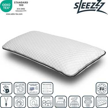 Cojín Sleezzz Smart regulable en altura y firmeza 33 x 75 cm