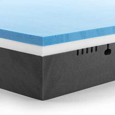 Sleezzz Premium viscoelastic mattress 90 x 200 cm, height 20 cm, firmness level H2/H3, with reversible handles + Sleezzz® Premium gel pillow