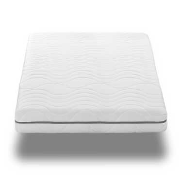 7 zonu viskoelastiskais matracis Sleezzz Smart 120 x 200 cm, augstums 18 cm, cietības līmenis H3 ar gaisa atmiņas putām + Sleezzz Premium ortopēdiskais spilvens ar želejas efektu 32 x 60 cm.