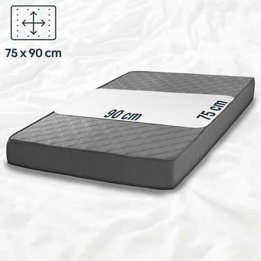 Sleezzz Vital waterproof absorbent fleece mattress topper, 75 x 90 cm, to protect the mattress