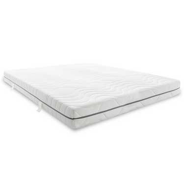 Colchão viscoelástico de 7 zonas Sleezzz Smart 180 x 200 cm, altura 18 cm, nível de firmeza H3 com espuma viscoelástica + 2 almofadas reguláveis em altura Sleezzz® Smart