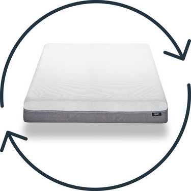 Sleezzz Premium viscoelastic mattress 180 x 200 cm, height 20 cm, firmness level H2/H3, with reversible handles + 2 x Sleezzz® Smart height-adjustable pillows