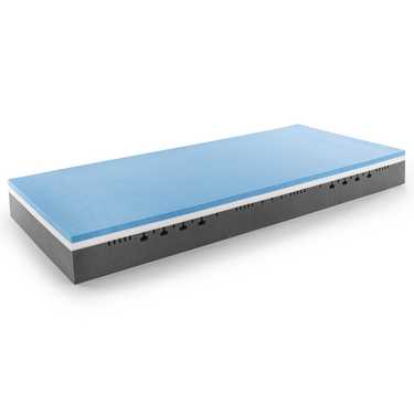 Matelas viscoélastique Sleezzz Premium 100 x 200 cm, hauteur 20 cm, degré de fermeté H2/H3, avec poignées réversibles