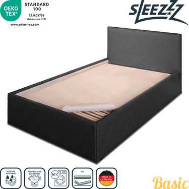 Sleezzz Basic needle felt mattress base 180 x 200 cm, mattress protector to place on the slatted frame, white