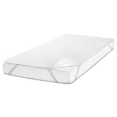 Sleezzz Vital Protège-matelas imperméable en molleton Fixspann 140 x 190 cm, protège-matelas 100% coton en blanc