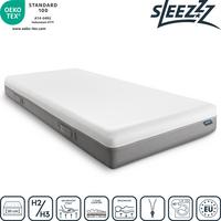 Matelas viscoélastique Sleezzz Premium 100 x 200 cm, hauteur 20 cm, degré de fermeté H2/H3, avec poignées réversibles