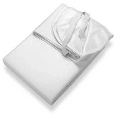 Protetor de colchão molleton impermeável Sleezzz Vital tensão fixa 90 x 200 cm, protetor de colchão 100% algodão em branco